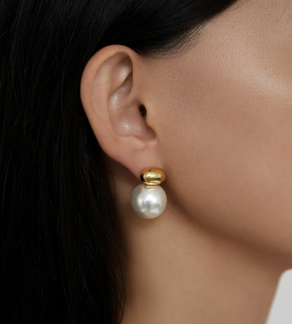 Aretes perlita con acero