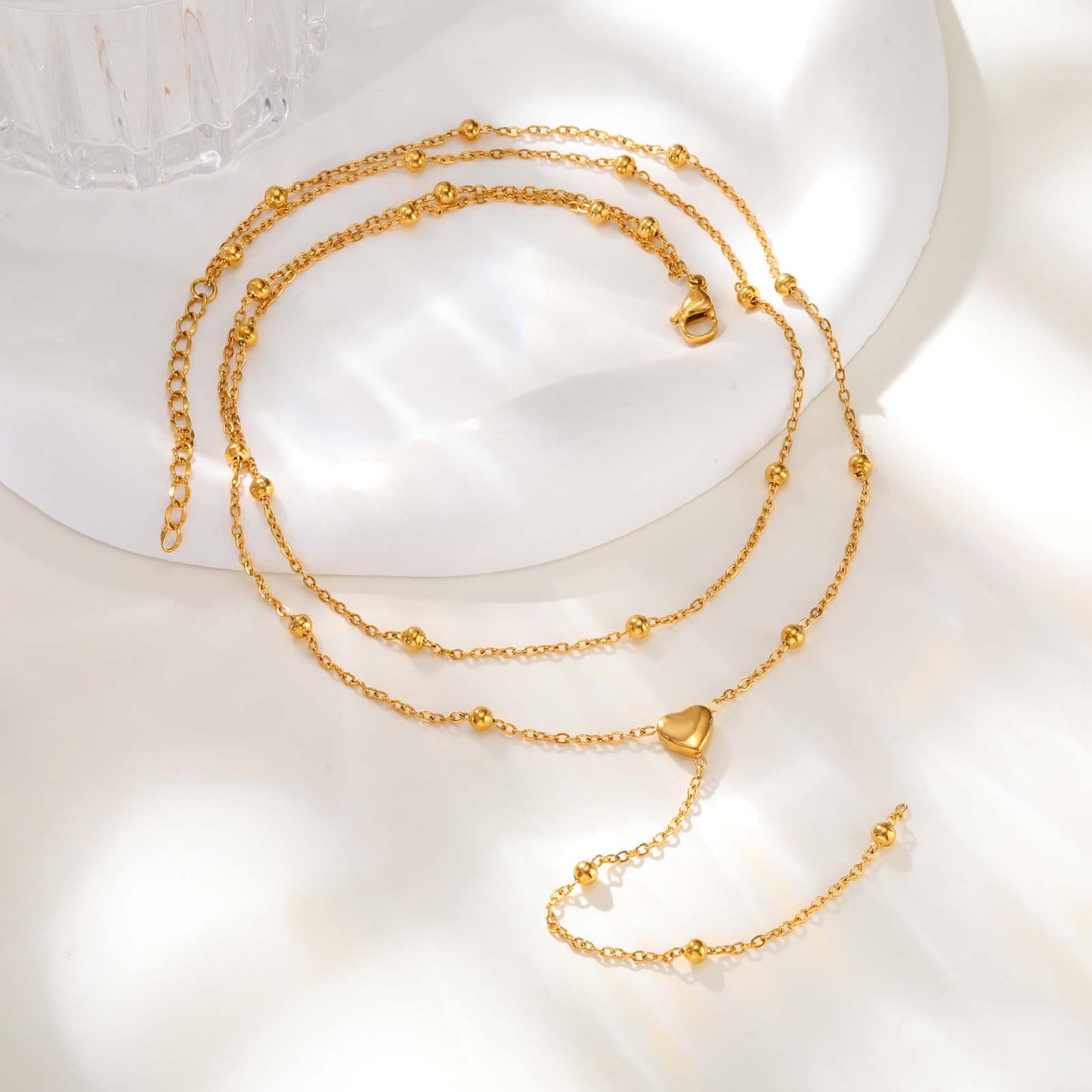 Collar doble corbatero corazón