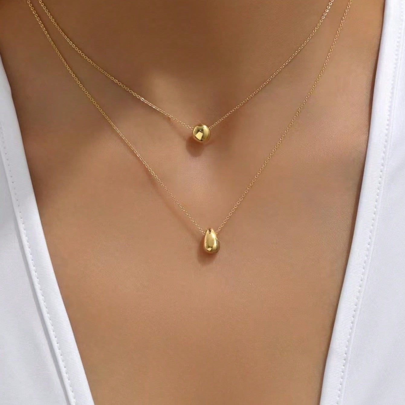 Collar doble delicado dorado
