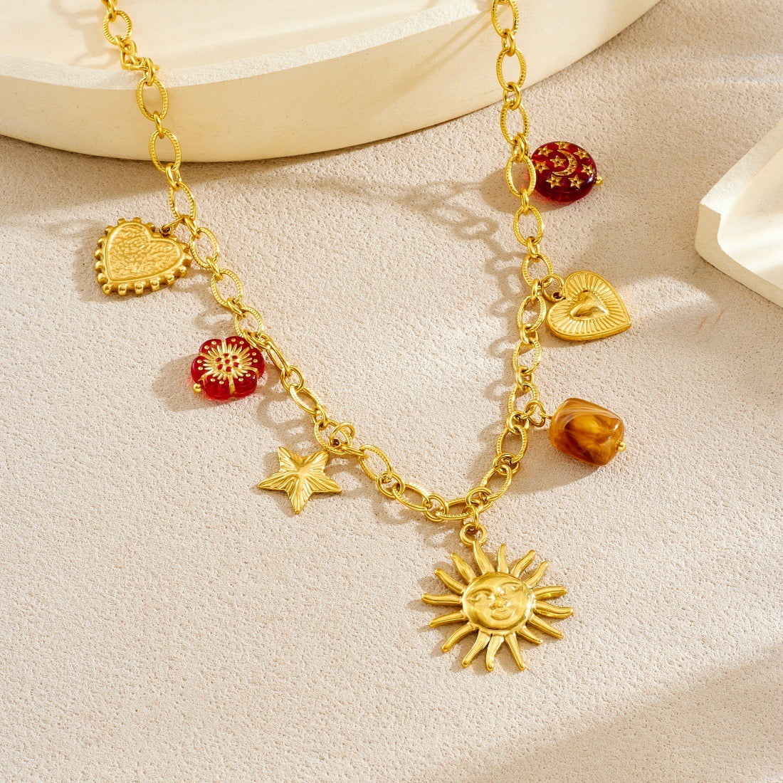 Collar dijes sol