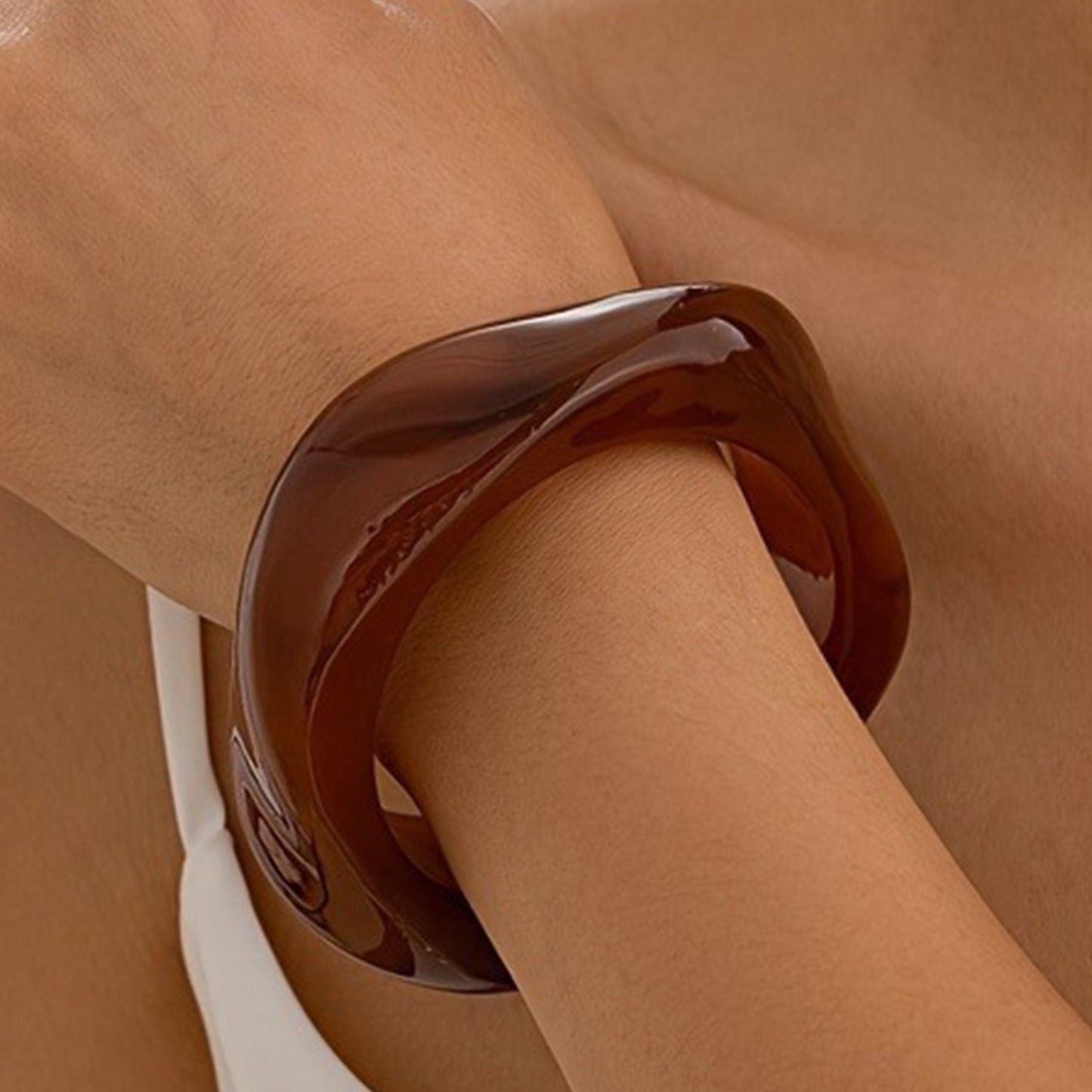 Pulsera acrílico camel