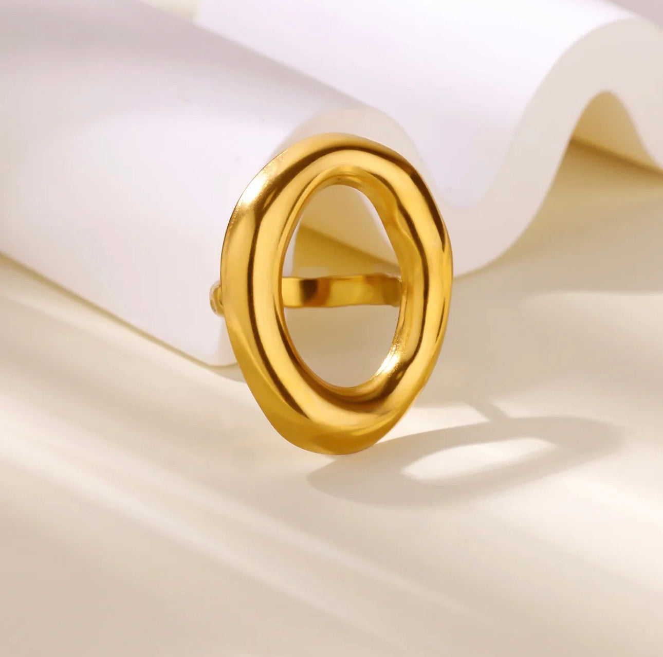 Anillo súper chuncky oval