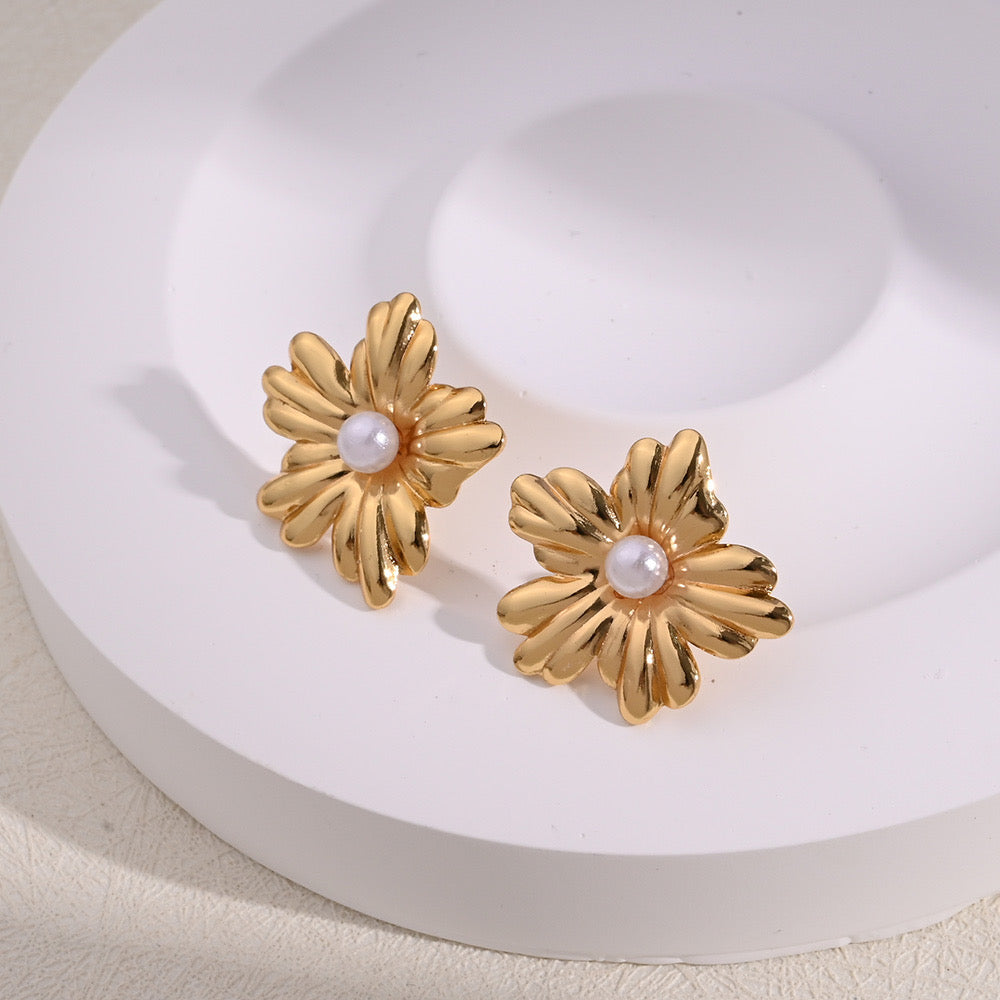 Aretes Jimena con perla