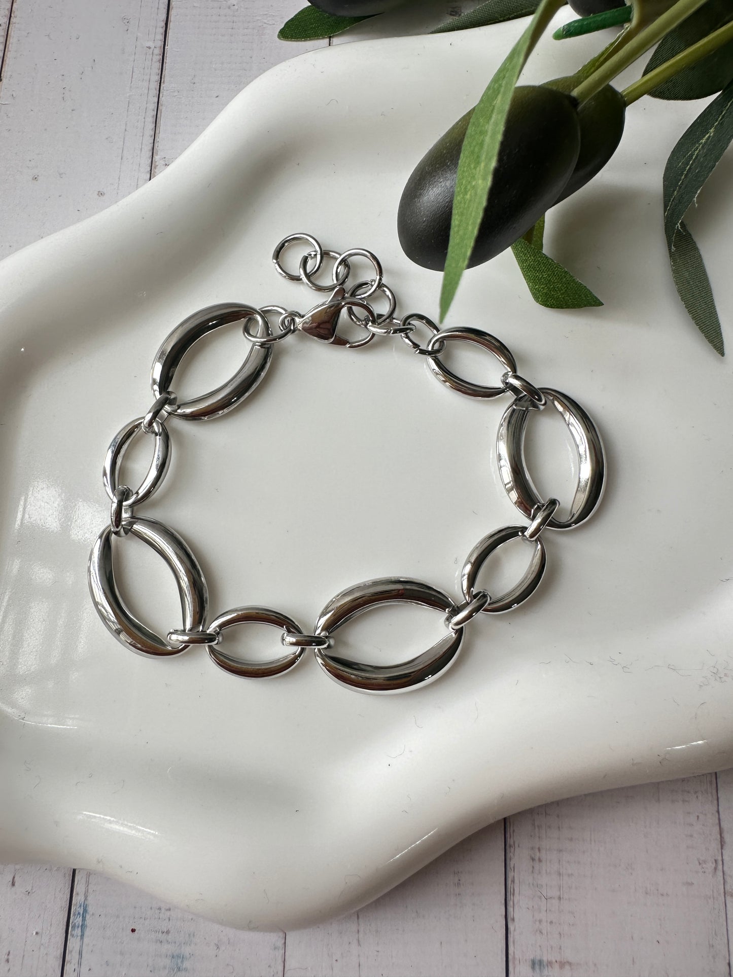 Pulsera oval combinada