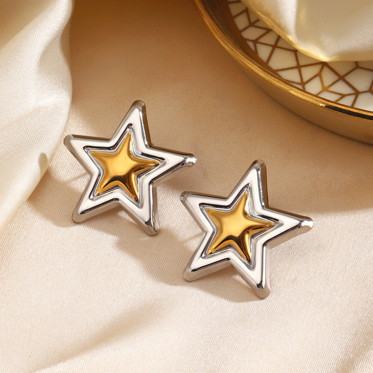 Aretes estrella bitono