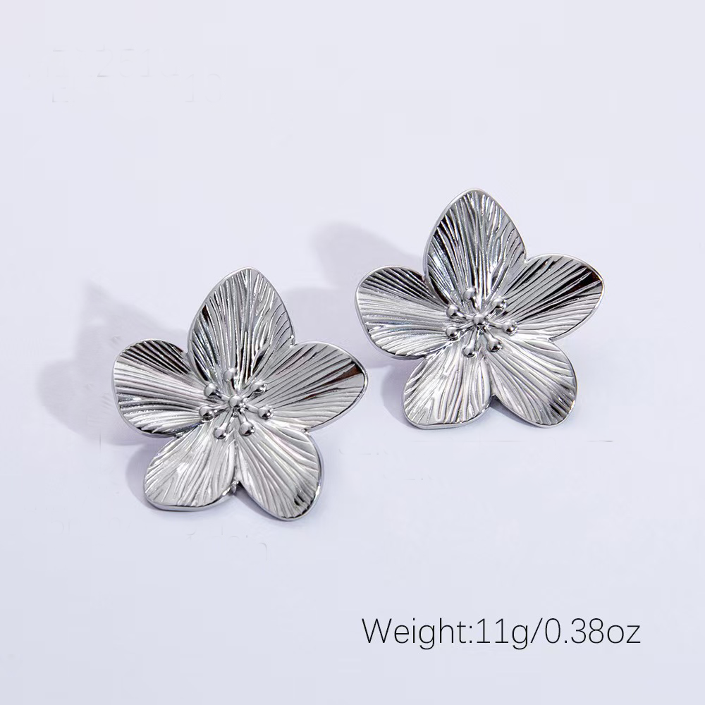 Aretes bugambilia plata