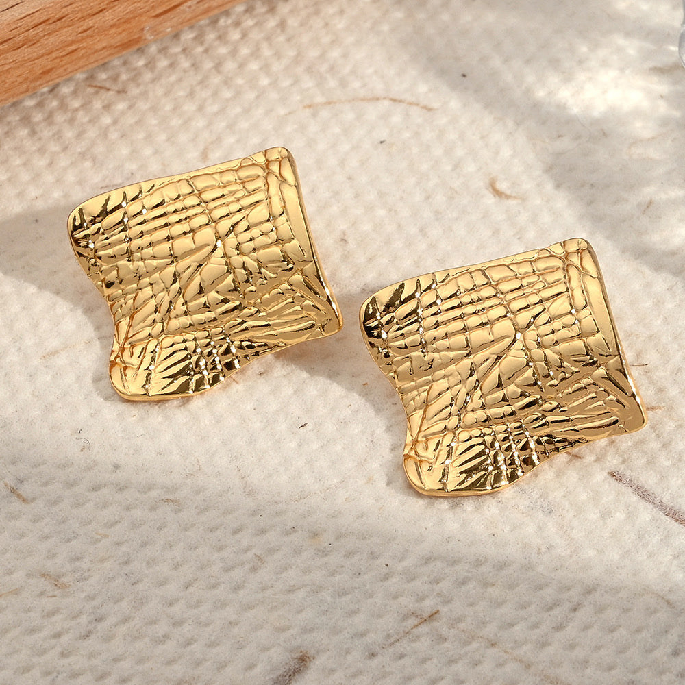 Aretes cuadros rayaditos