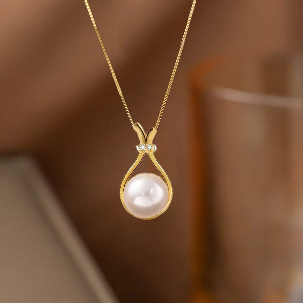 Collar morralito con perla