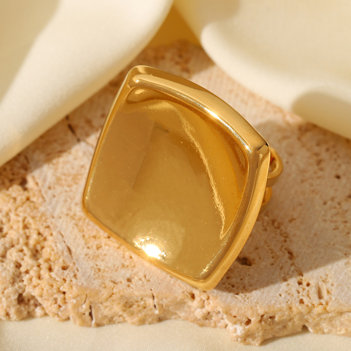 Anillo chuncky cuadrado