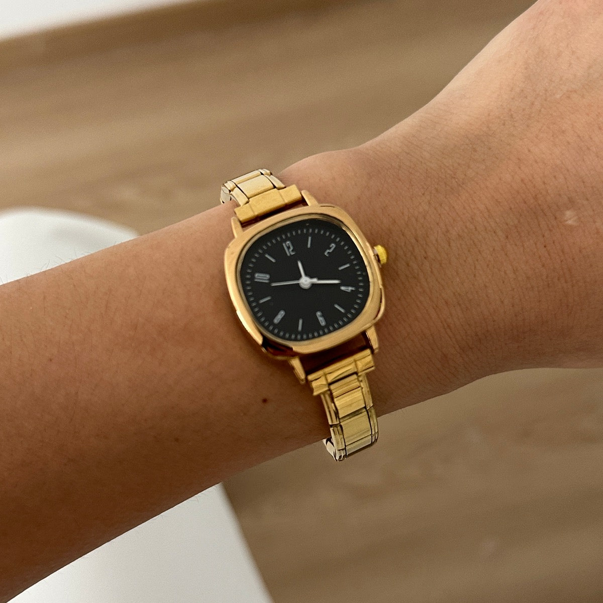 Reloj italiano cuadro carátula negra