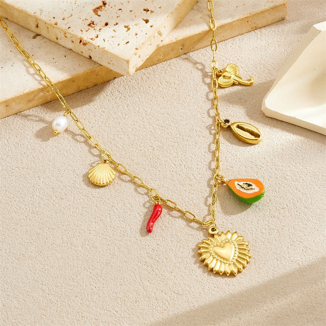 Collar Charms papaya