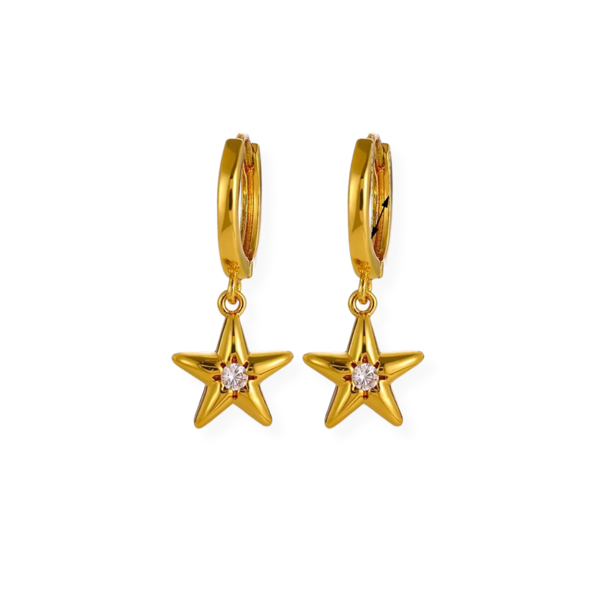 Huggies de estrella con cristal