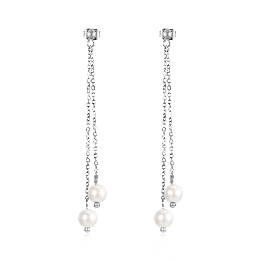 Aretes largos plata