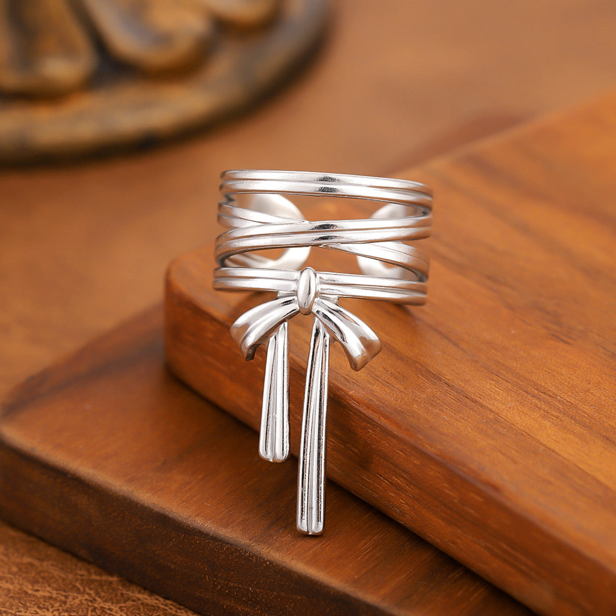 Anillo moñito plata