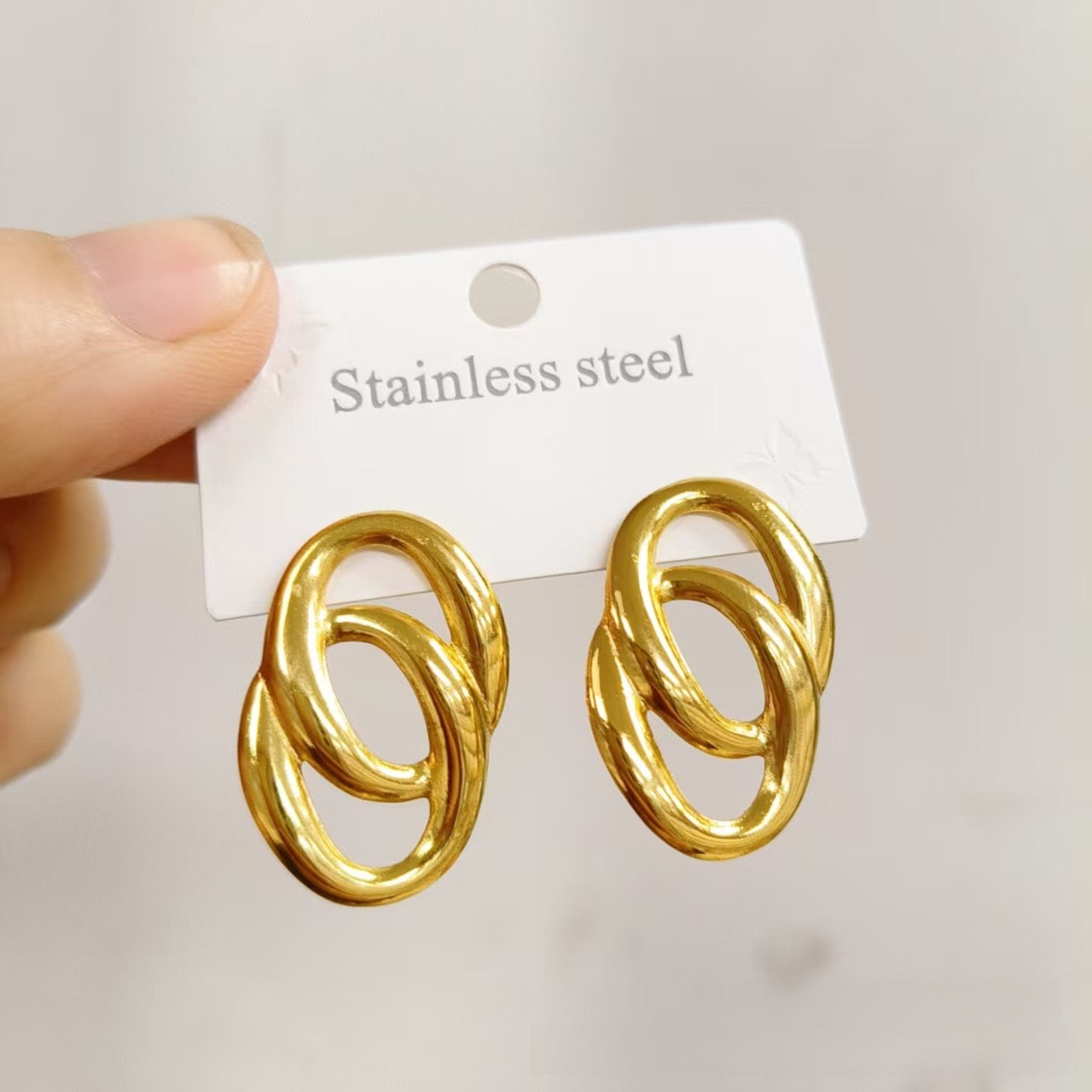 Aretes doble oval