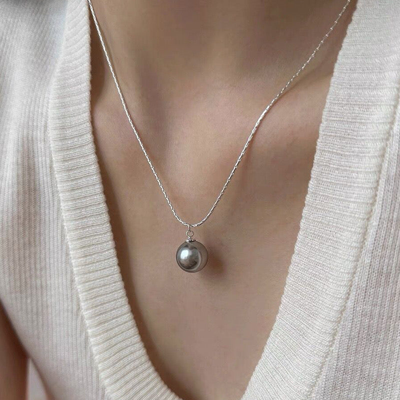 Collar perla plata
