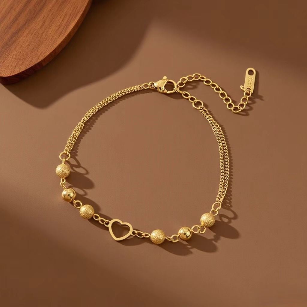 Pulsera balín con corazones