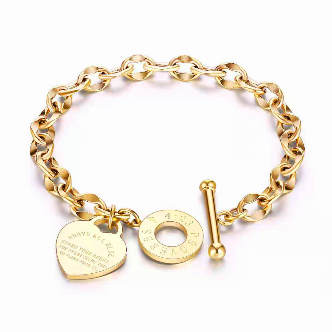 Pulsera Tiffany eslabón broche T