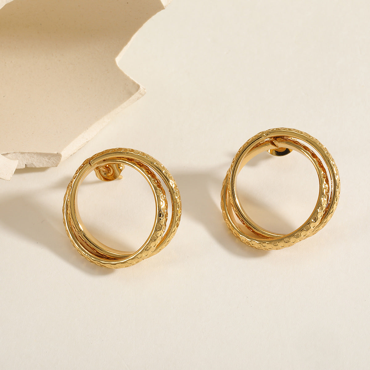 Aretes círculo doble