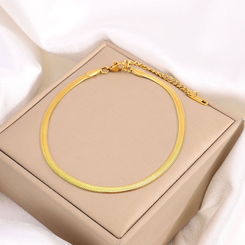 Pulsera planchada dorada