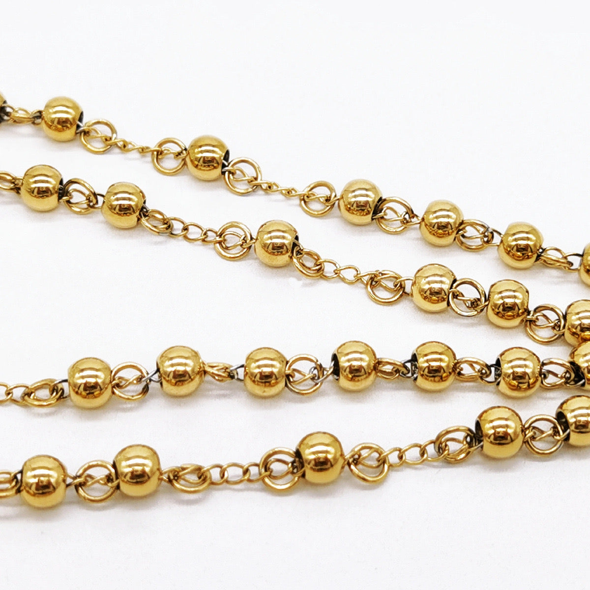 Collar religioso/rosario dorado