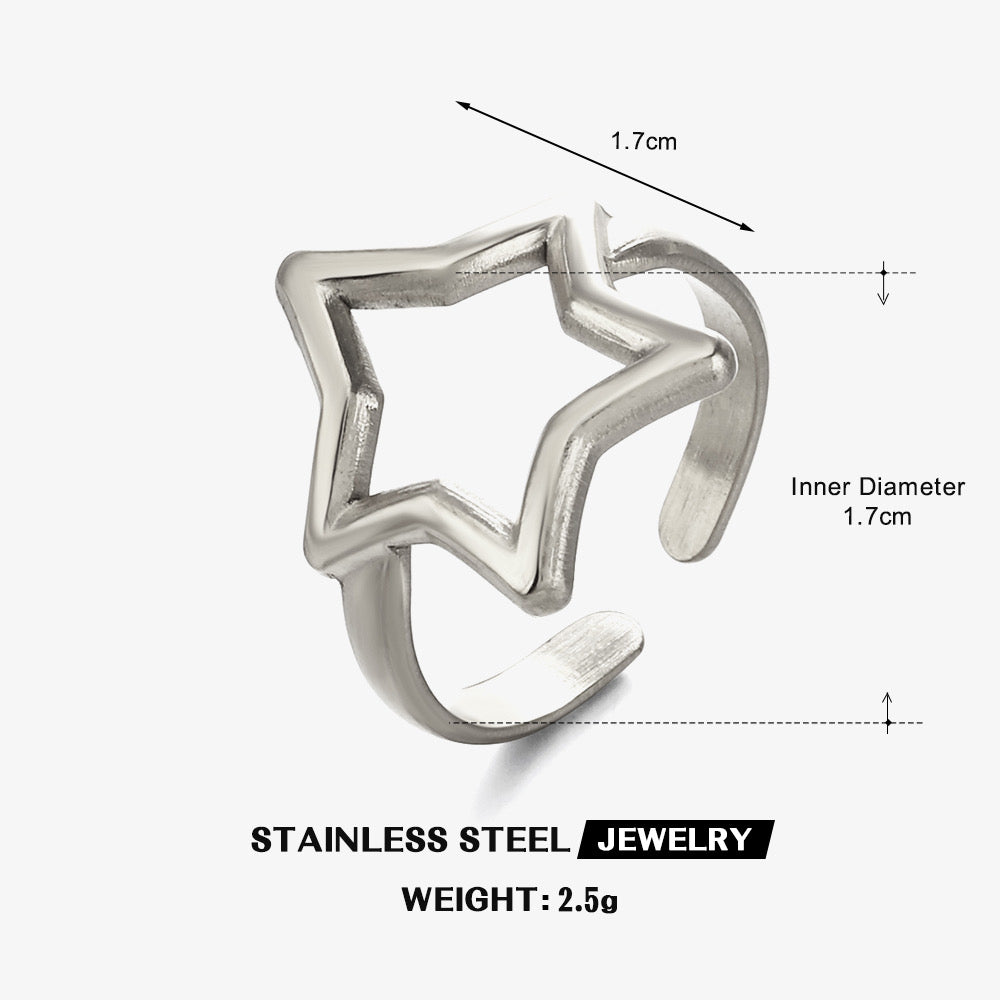 Anillo estrella plata