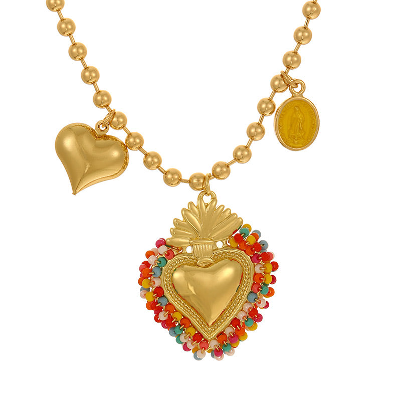 Collar corazón Shakira corazones charms