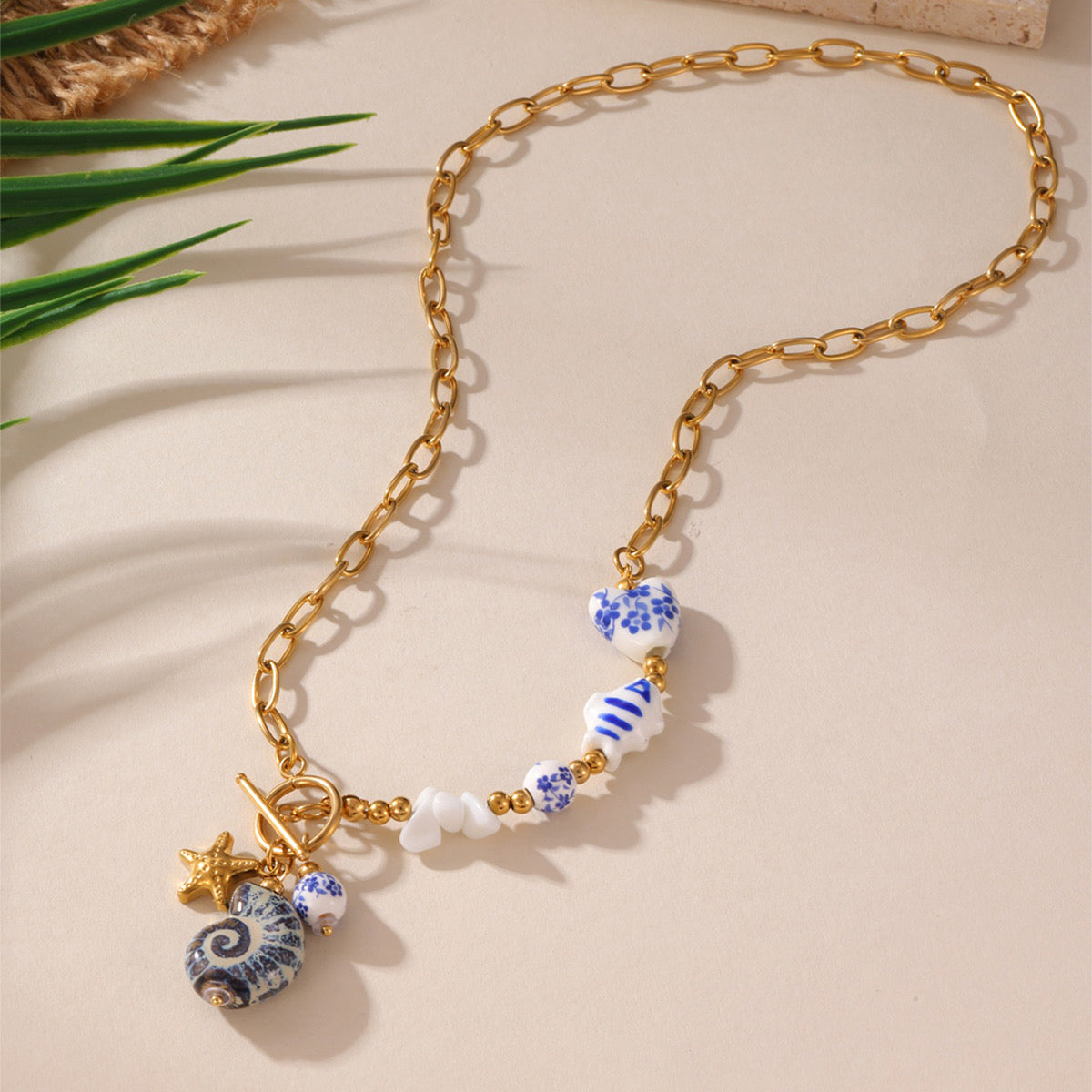 Collar mar azul