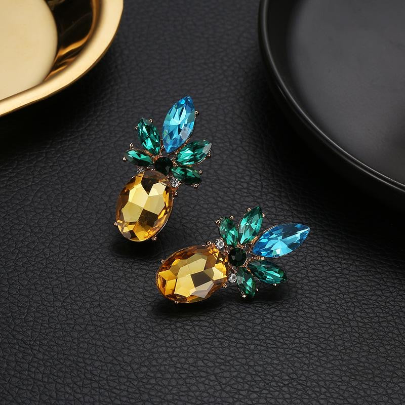Aretes piña de cristal