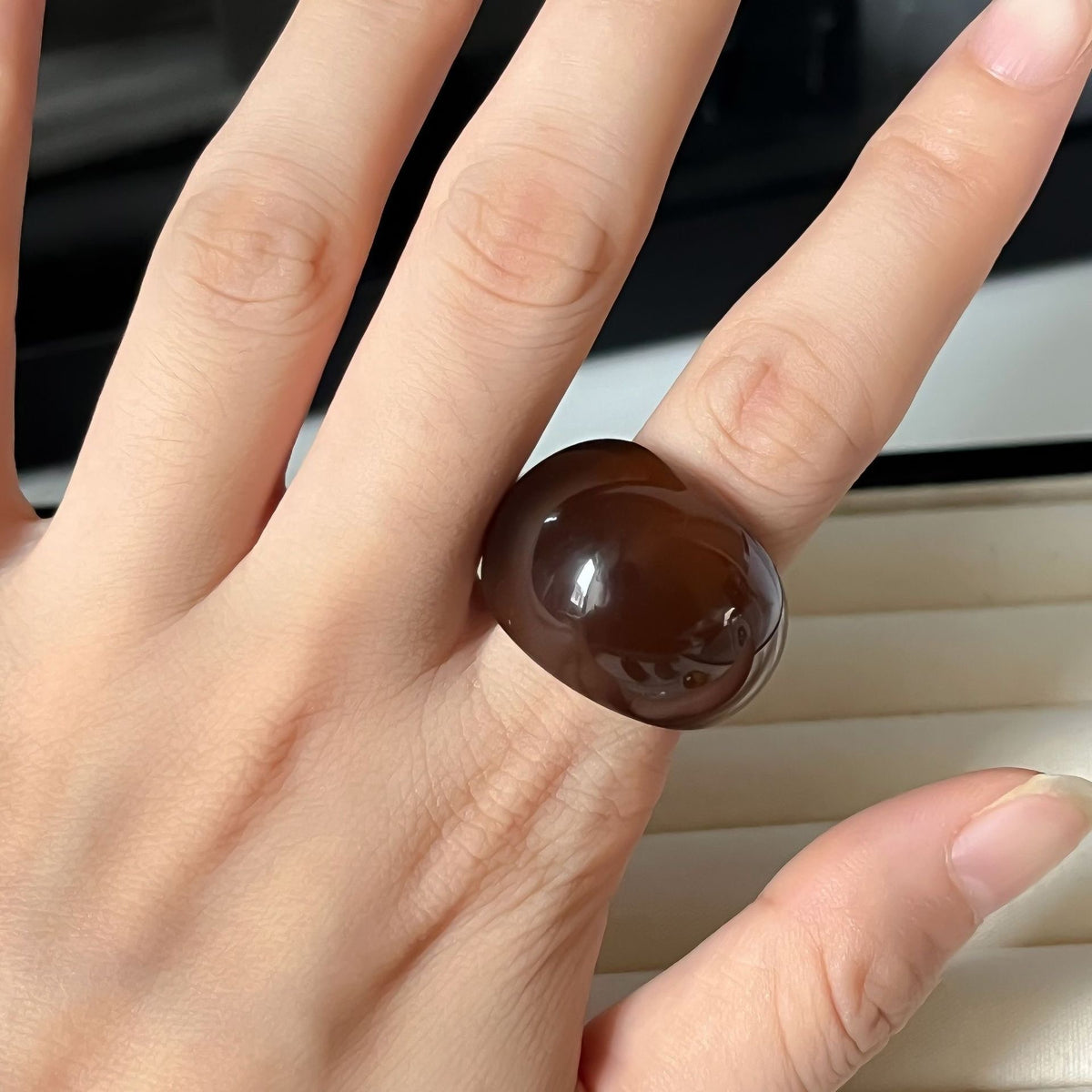 Anillo chuncky resina