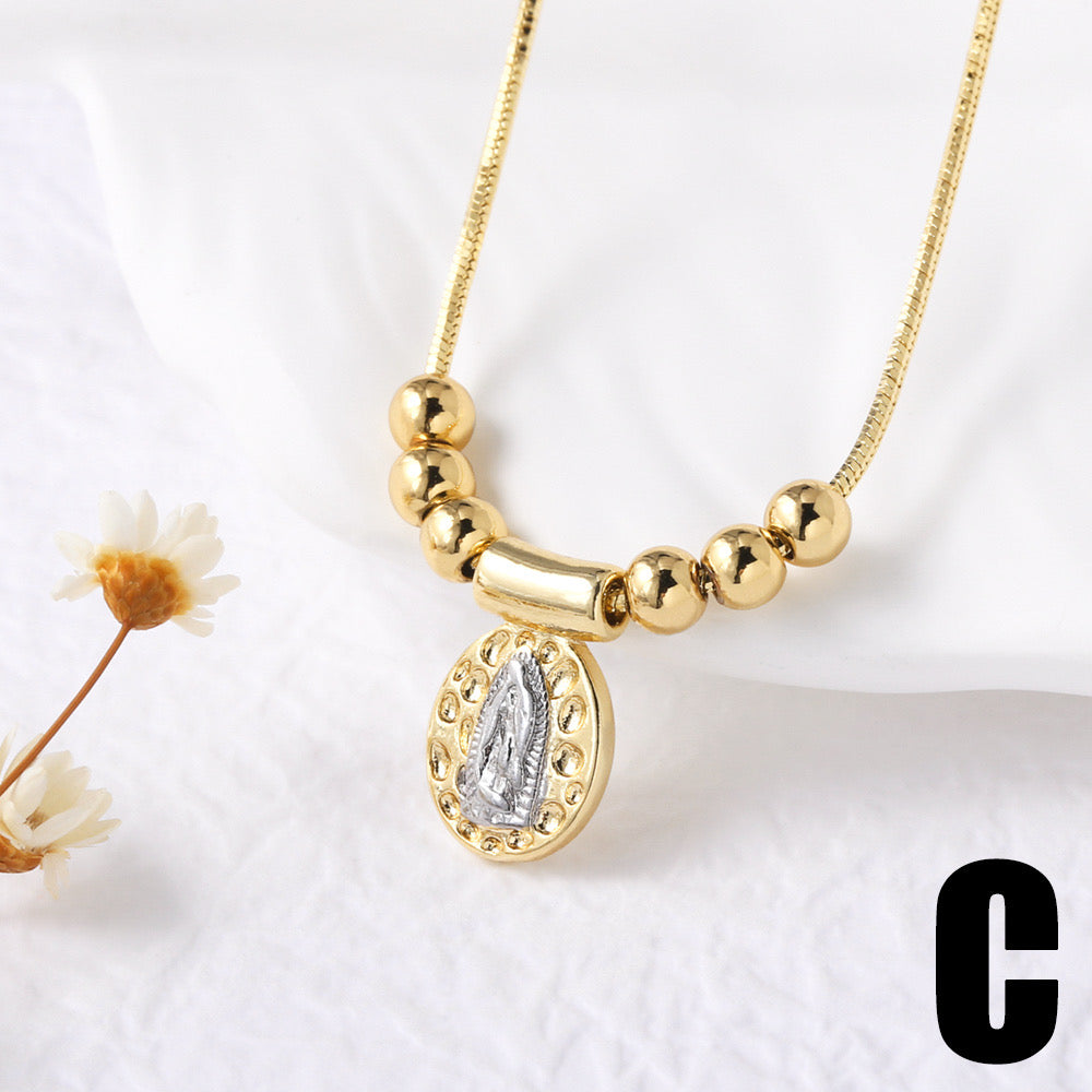 Collar bolitas religioso