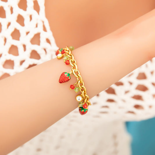 Pulsera Charms fresa