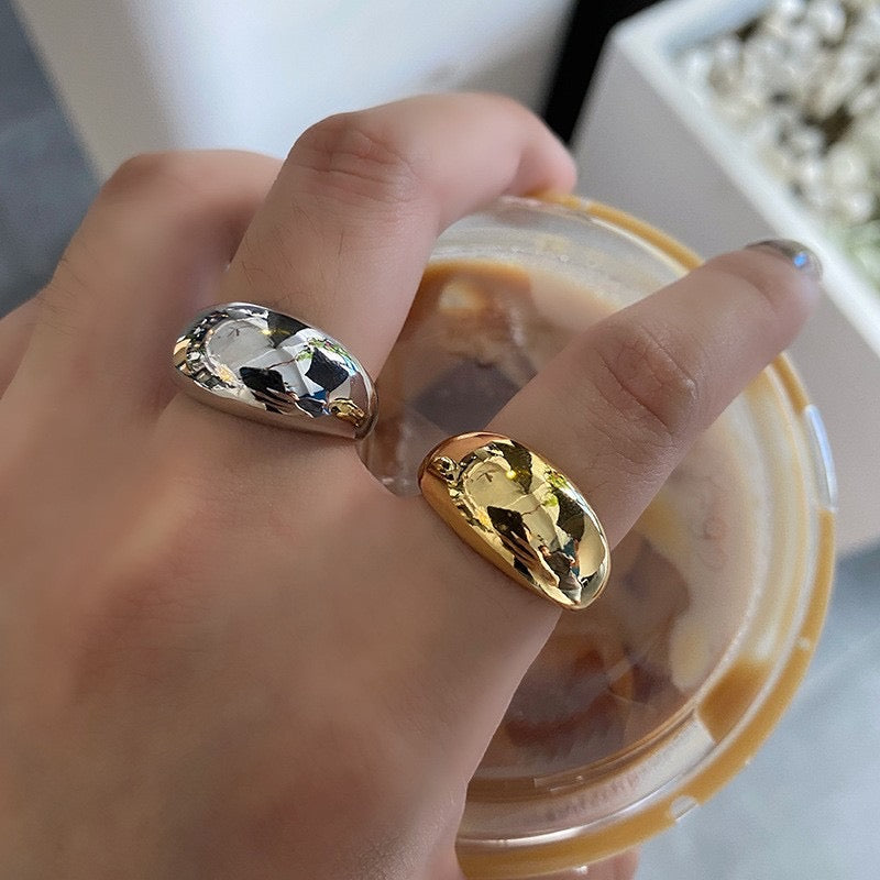 Anillo chuncky sencillo brilloso