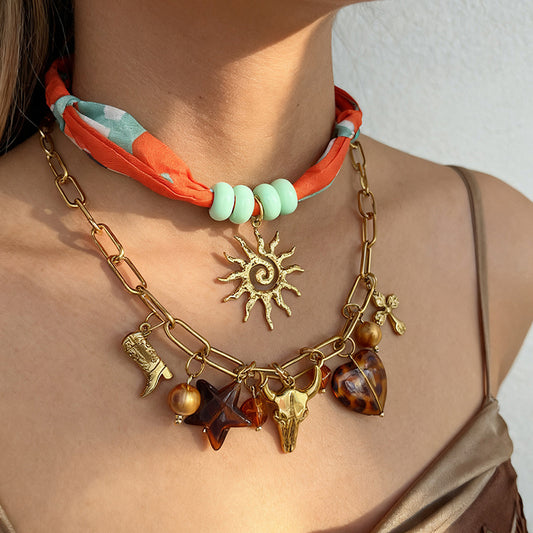 Collar múlti Charms carey