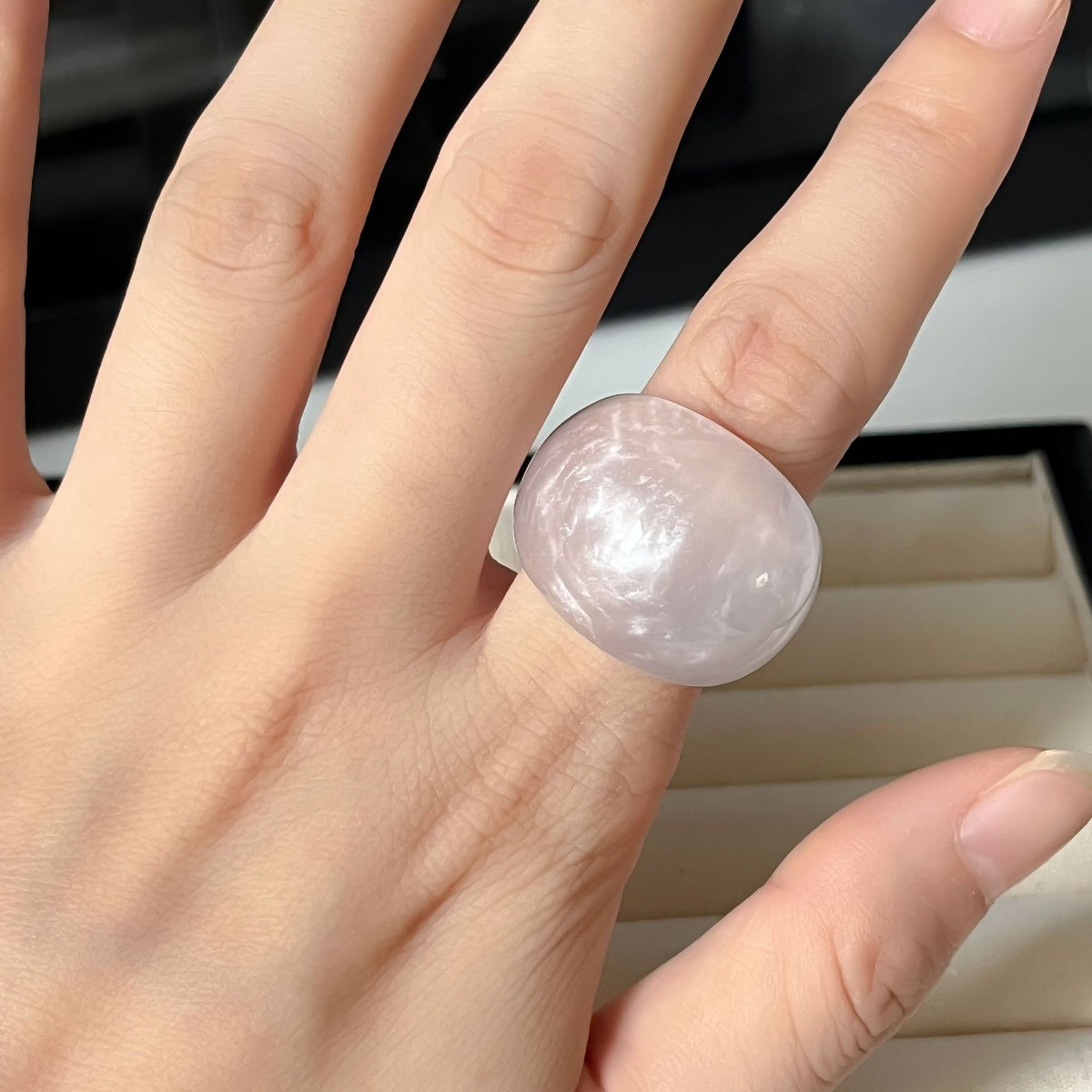 Anillo chuncky resina