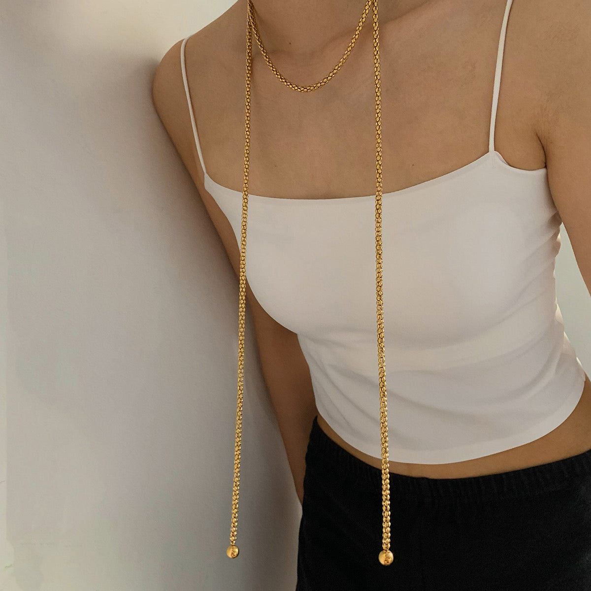 Collar súper largo de moda