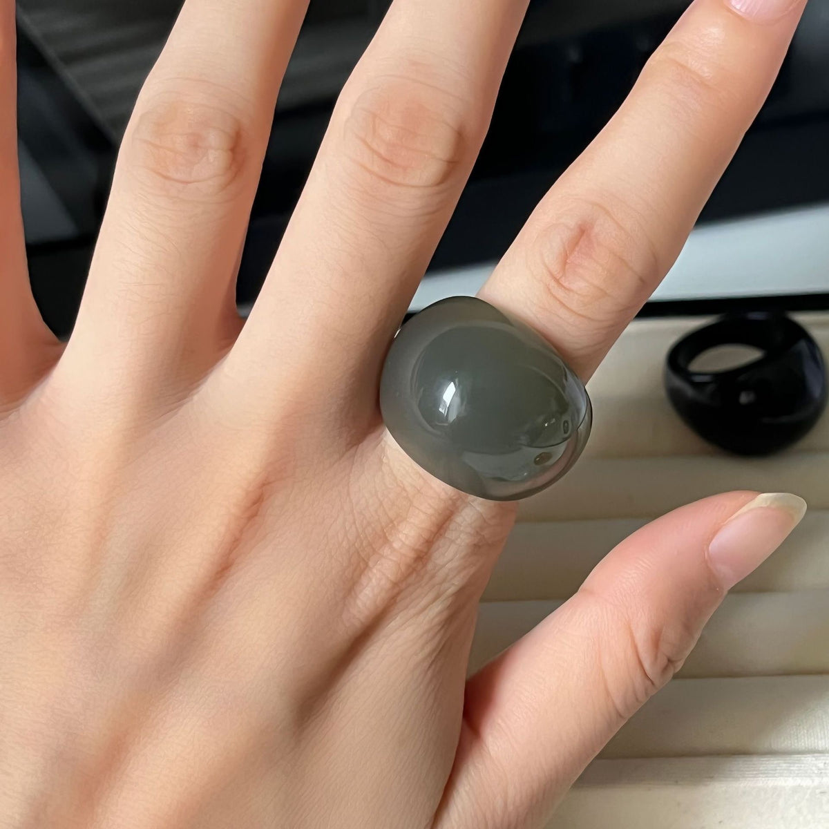 Anillo chuncky resina
