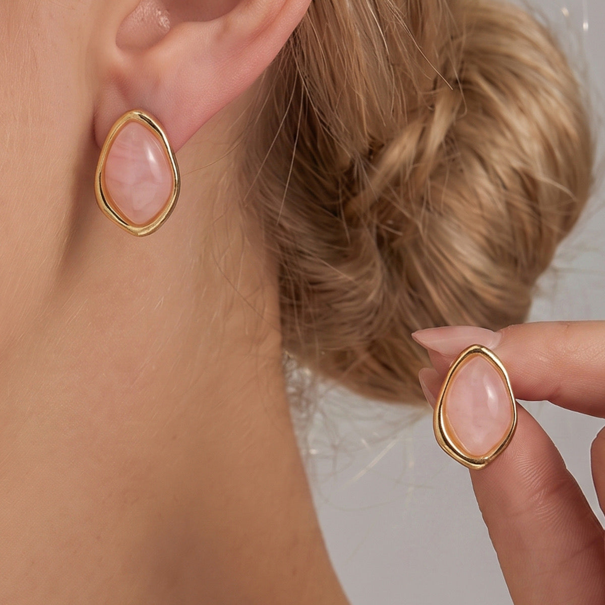 Aretes con resina en pico