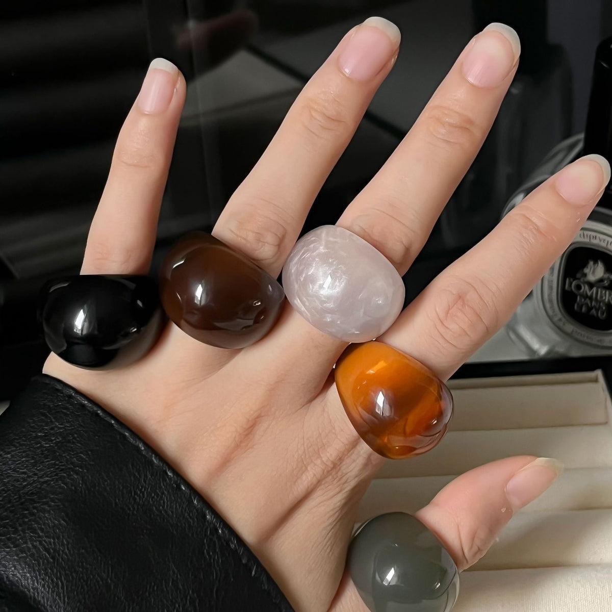 Anillo chuncky resina