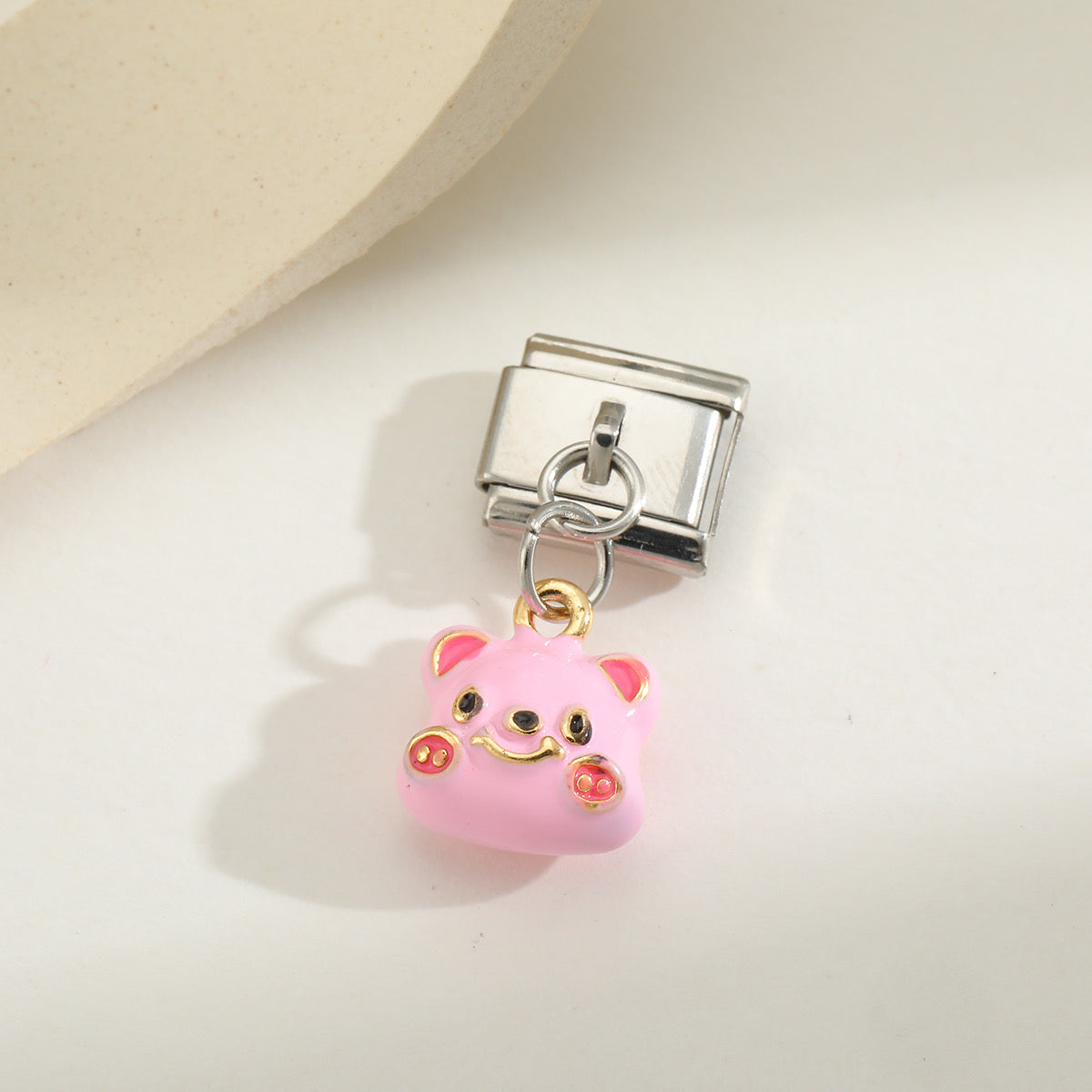 Charms osito rosa colguije LUCY