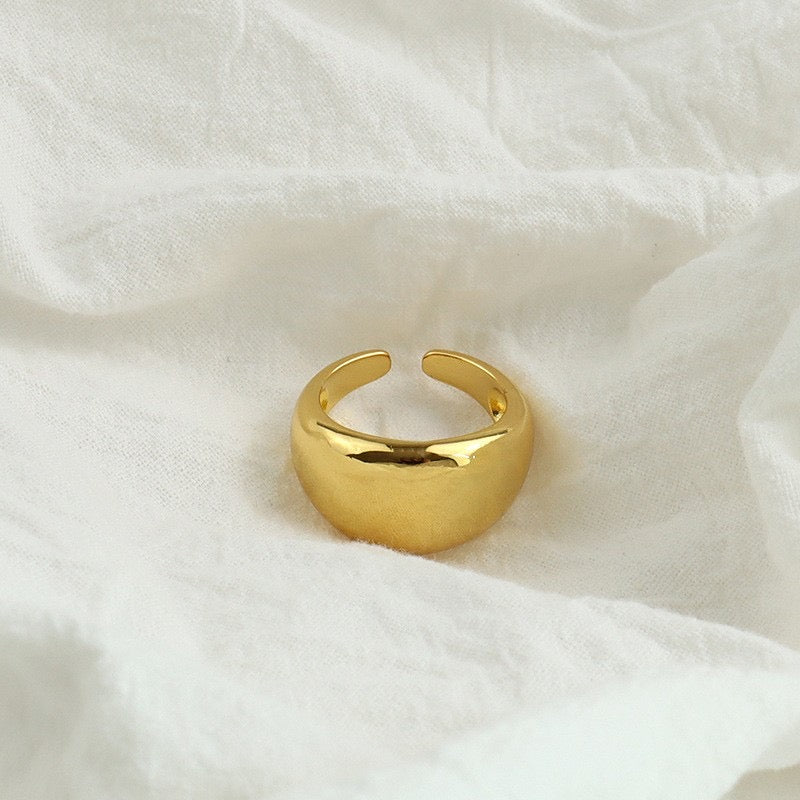 Anillo chuncky sencillo brilloso