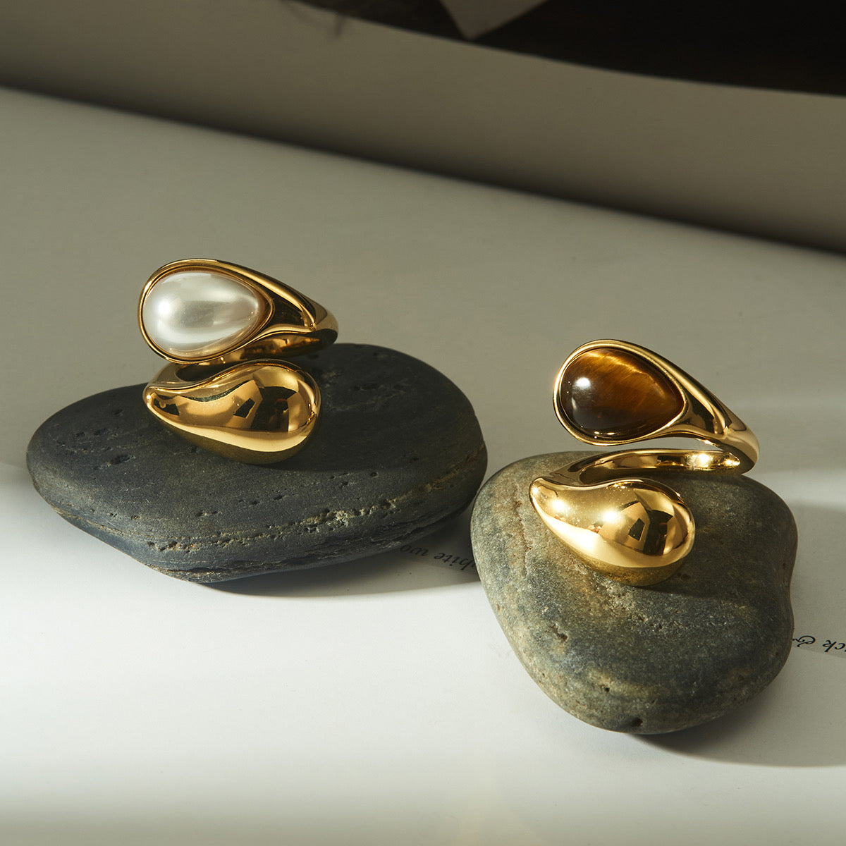 Anillo chuncky aperlado