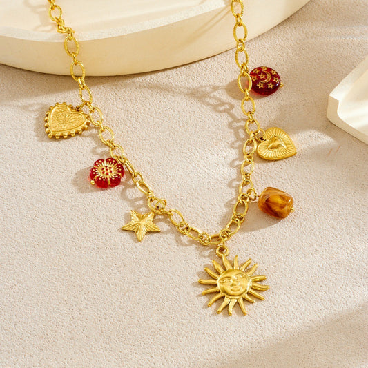 Collar dijes sol