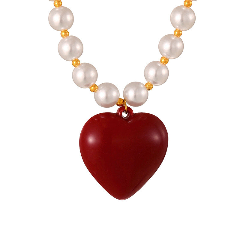 Collares chuncky corazón súper moda