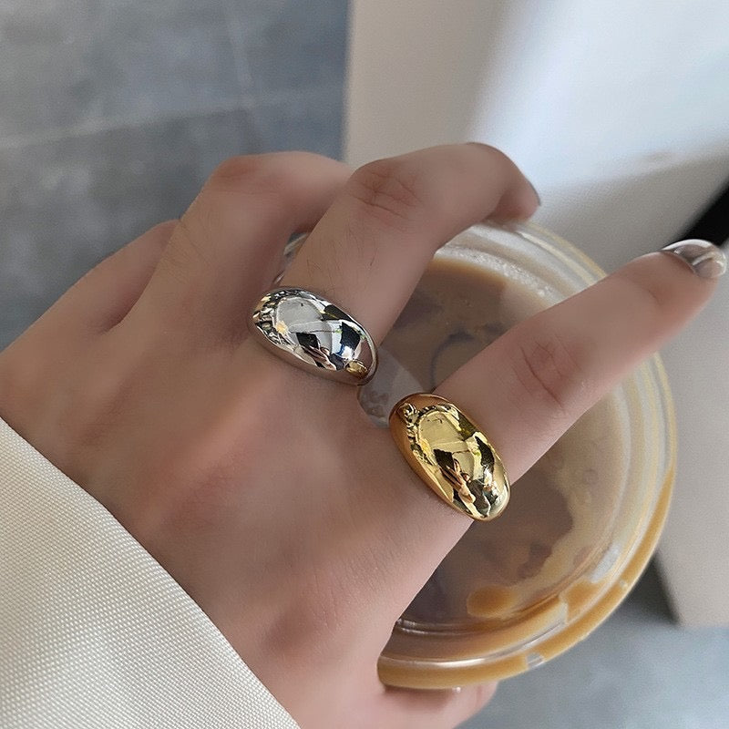 Anillo chuncky sencillo brilloso