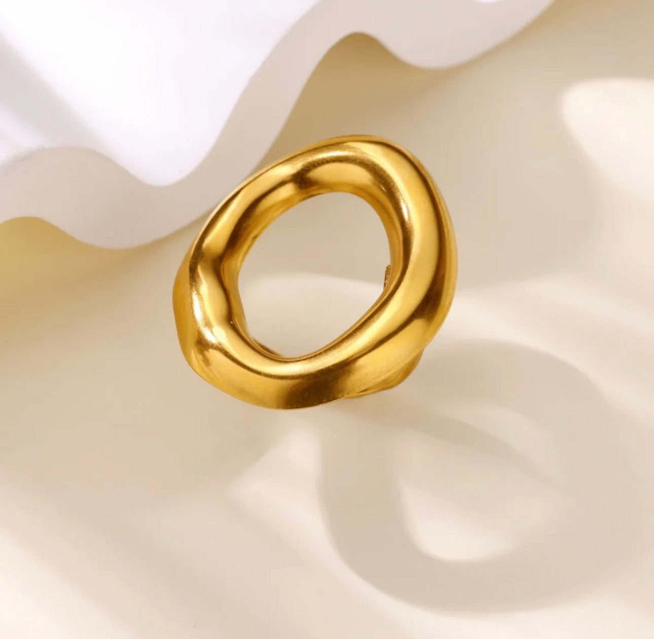 Anillo súper chuncky oval