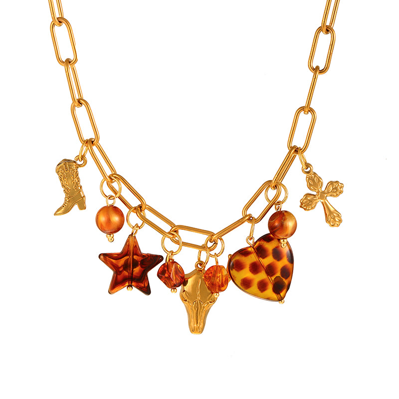 Collar múlti Charms carey