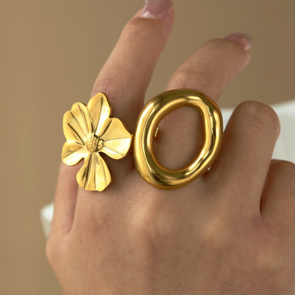 Anillo súper chuncky oval