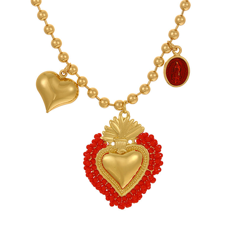 Collar corazón Shakira corazones charms