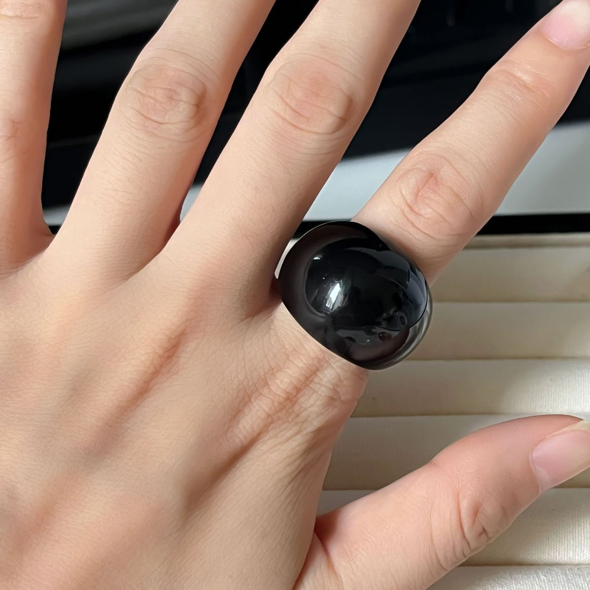 Anillo chuncky resina